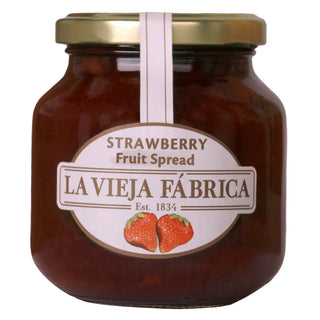 La Vieja Fábrica Strawberry Fruit Spread / Mermelada | Premium Gluten-Free Spanish Strawberry Jam | 350g | Made with 100% Real Fruit | 190-Year-Old Recipe