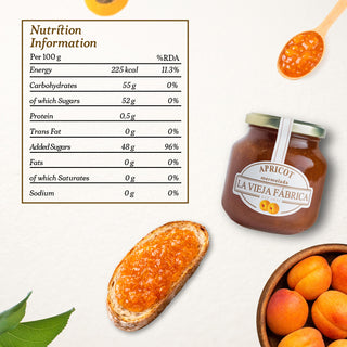 La Vieja Fábrica Apricot Mermelada Gluten-Free | Premium Spanish Apricot Jam | 350g | 190-Year-Old Recipe