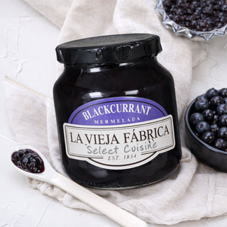La Vieja Fábrica Blackcurrant Mermelada 285g | A Pure Fruit Delight | Gluten-Free | Made with 100% Real Blackcurrants | 190-Year-Old Spanish Heritage