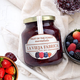La Vieja Fábrica Fruit of the Forest Mermelada | Mixed Berry Jam | 350g | Gluten-Free | Made with 100% Real Berries | Crafted from a 190-Year-Old Spanish Recipe
