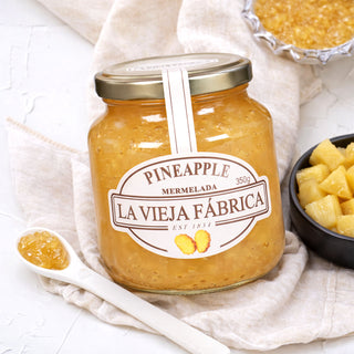 La Vieja Fábrica Pineapple Mermelada | Tropical Flavor Perfected | 350g | Gluten-Free | Made with 100% Real Pineapple | 190-Year-Old Spanish Recipe