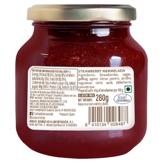 La Vieja Fábrica Strawberry Mermelada/ Fruit Spread 280g | Premium Gluten-Free Spanish Strawberry Jam | Made with 100% Real Fruit | 190-Year-Old Recipe