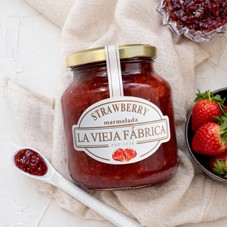 La Vieja Fábrica Strawberry Fruit Spread / Mermelada | Premium Gluten-Free Spanish Strawberry Jam | 350g | Made with 100% Real Fruit | 190-Year-Old Recipe