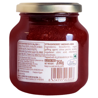 La Vieja Fábrica Strawberry Mermelada/ Fruit Spread 350g | Premium Gluten-Free Spanish Strawberry Jam | Made with 100% Real Fruit | 190-Year-Old Recipe