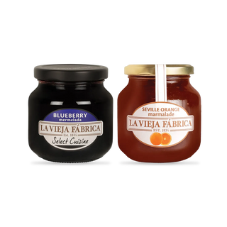Blueberry (280g) & Seville Orange (370g) Jam Combo Pack – 100% Real Fruit, Gluten-Free