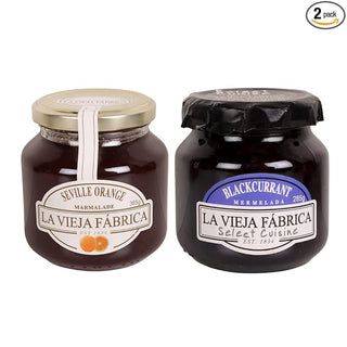 Orange (365g) & Blackcurrant (285g) Jam Combo Pack – Gluten-Free, Real Fruit Spread